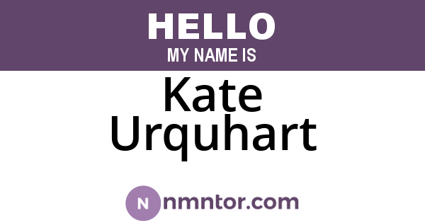 Kate Urquhart