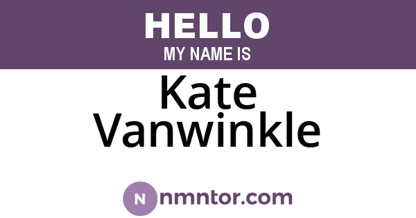 Kate Vanwinkle