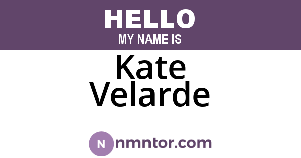 Kate Velarde
