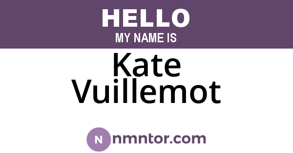 Kate Vuillemot