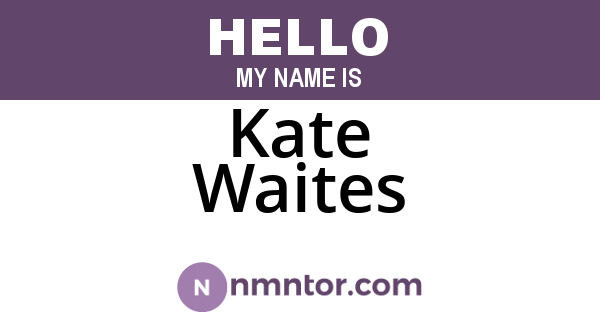 Kate Waites