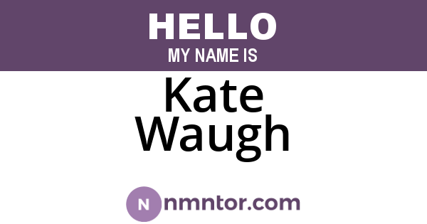 Kate Waugh
