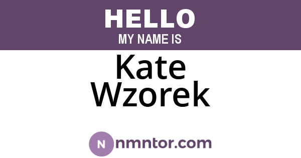 Kate Wzorek
