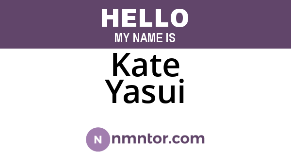 Kate Yasui