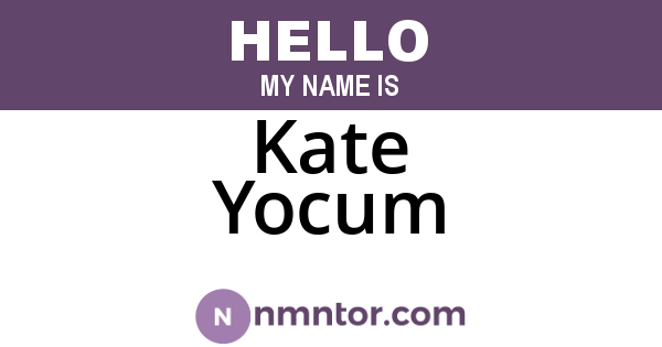 Kate Yocum