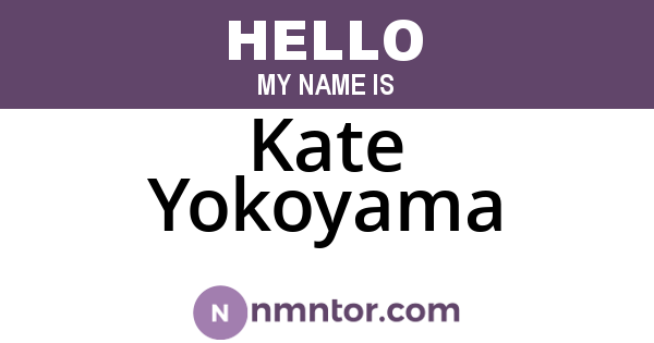 Kate Yokoyama