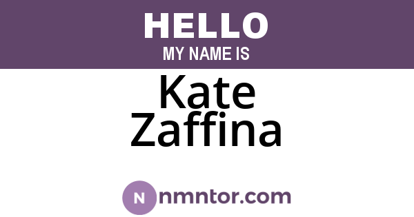 Kate Zaffina