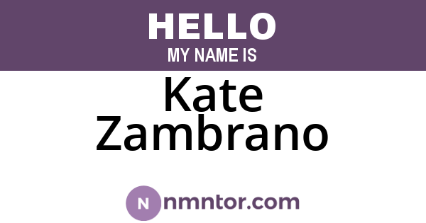 Kate Zambrano