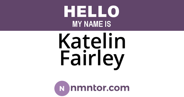 Katelin Fairley