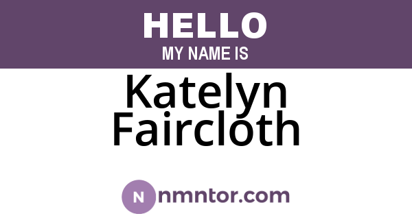 Katelyn Faircloth