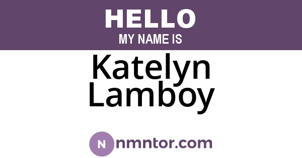 Katelyn Lamboy
