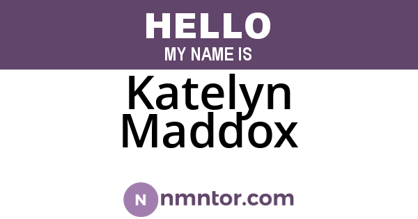 Katelyn Maddox