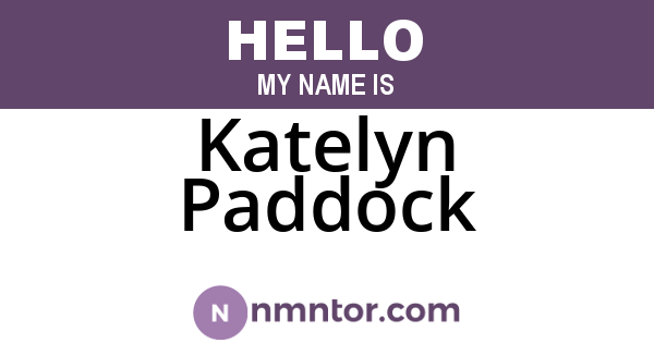 Katelyn Paddock
