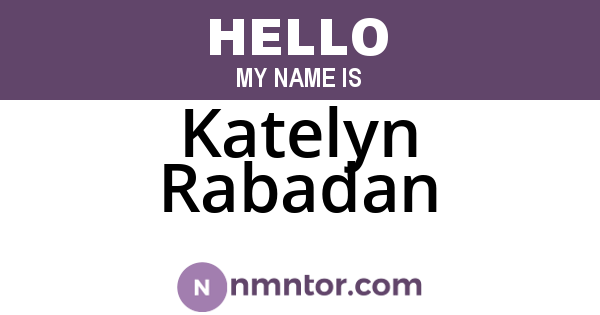 Katelyn Rabadan