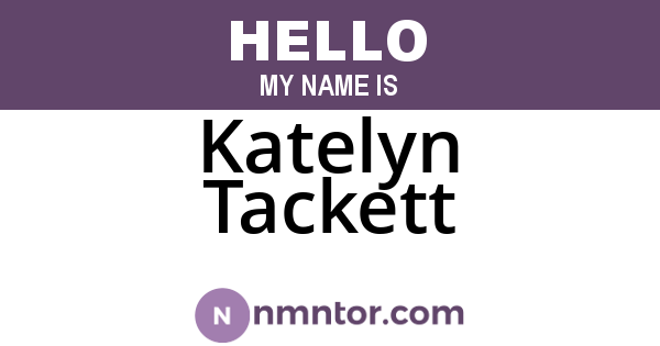 Katelyn Tackett