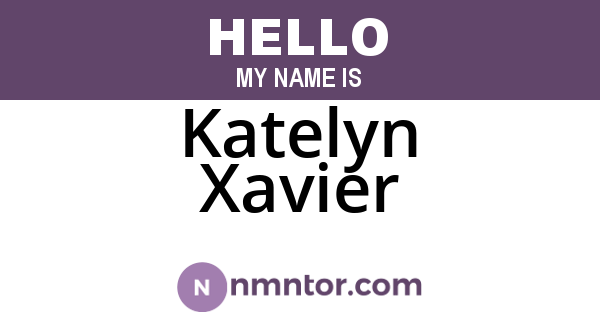 Katelyn Xavier