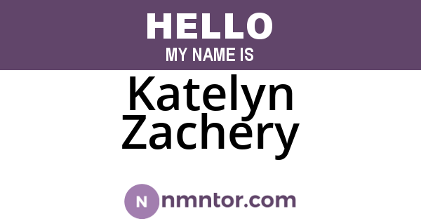 Katelyn Zachery