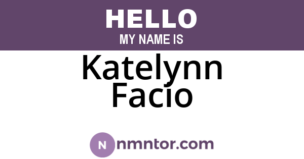 Katelynn Facio