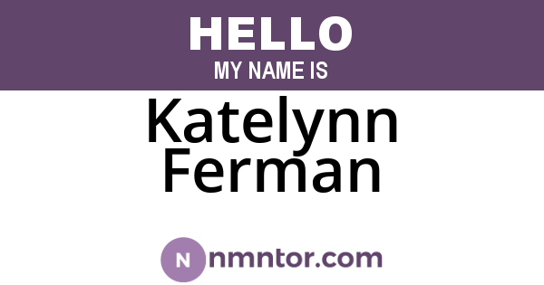 Katelynn Ferman