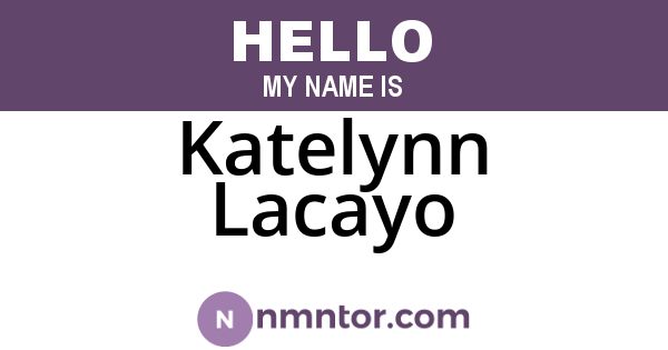 Katelynn Lacayo