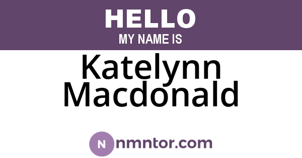 Katelynn Macdonald