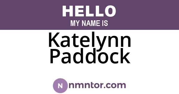 Katelynn Paddock