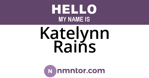 Katelynn Rains
