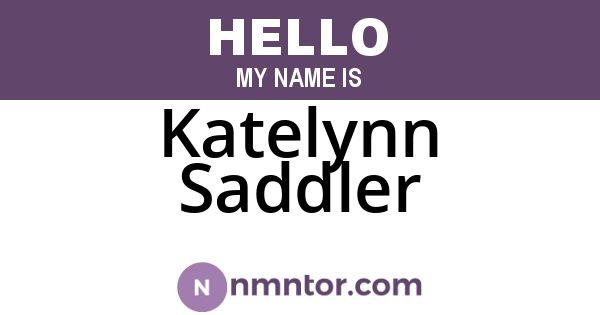 Katelynn Saddler