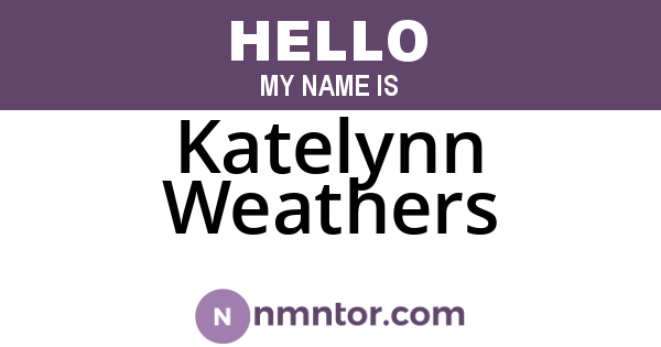 Katelynn Weathers