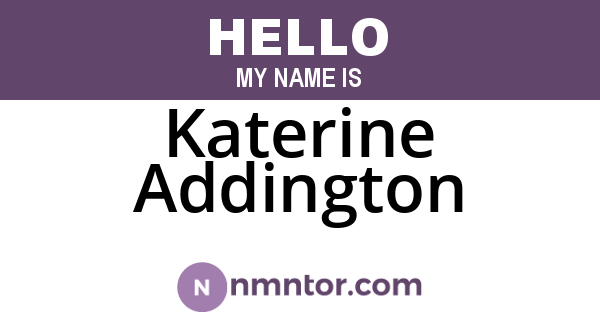 Katerine Addington