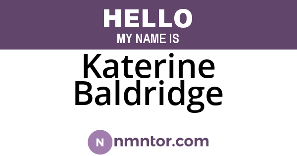 Katerine Baldridge