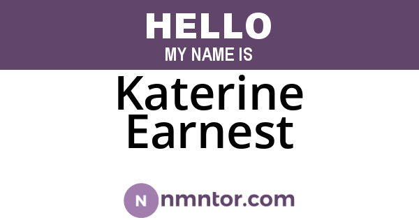 Katerine Earnest