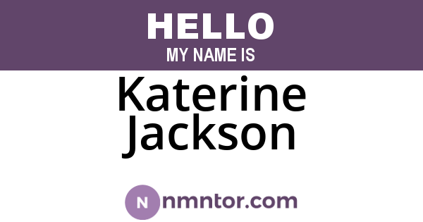 Katerine Jackson