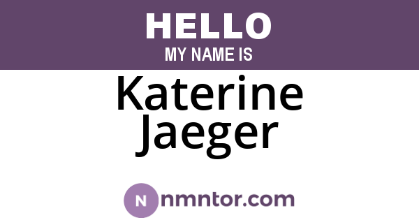 Katerine Jaeger
