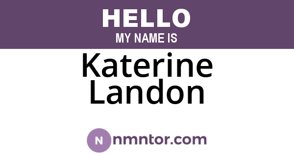 Katerine Landon