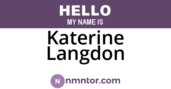 Katerine Langdon