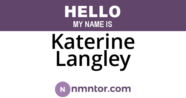 Katerine Langley