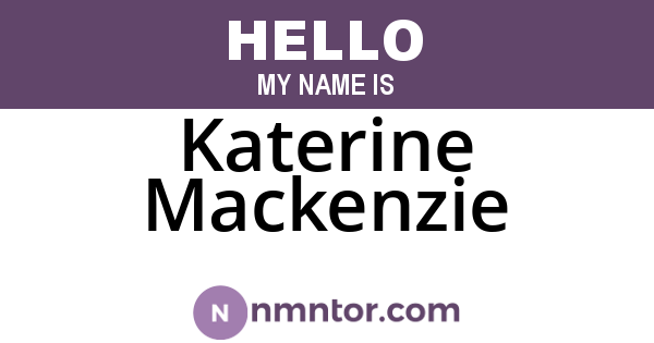 Katerine Mackenzie