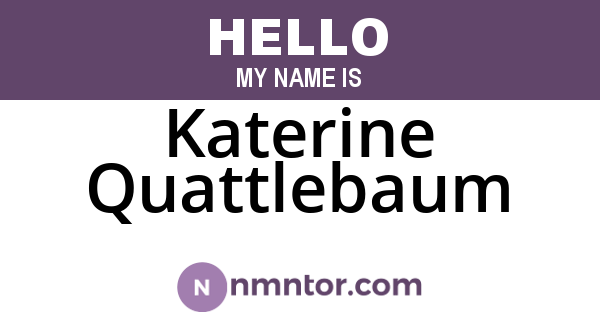 Katerine Quattlebaum