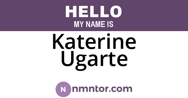 Katerine Ugarte