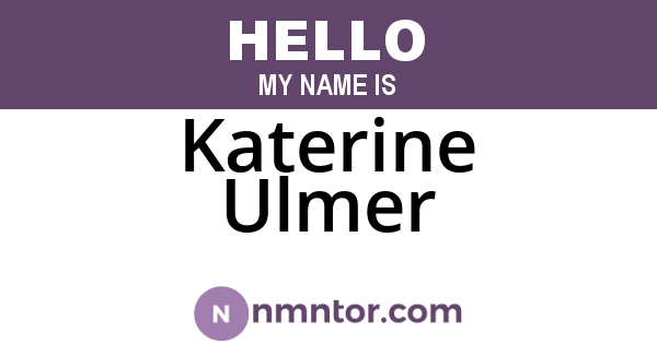 Katerine Ulmer