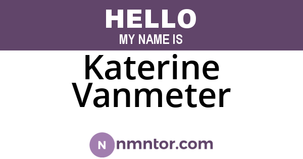 Katerine Vanmeter