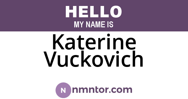 Katerine Vuckovich
