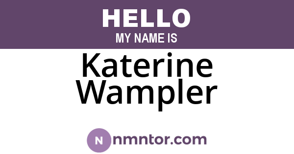 Katerine Wampler
