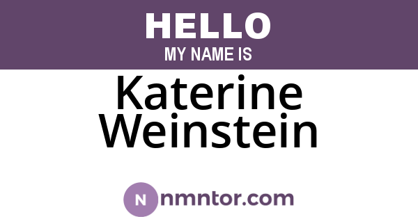 Katerine Weinstein