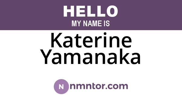Katerine Yamanaka