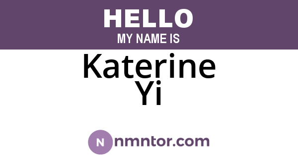 Katerine Yi