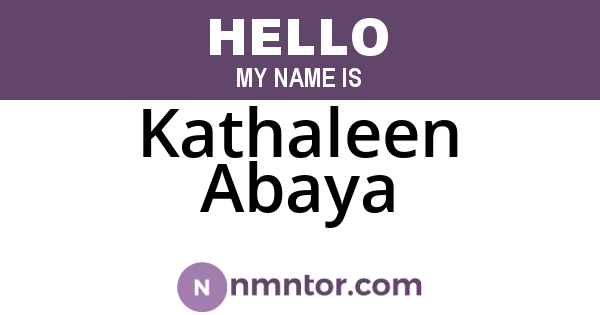 Kathaleen Abaya