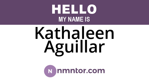 Kathaleen Aguillar