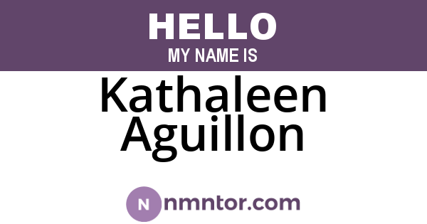 Kathaleen Aguillon